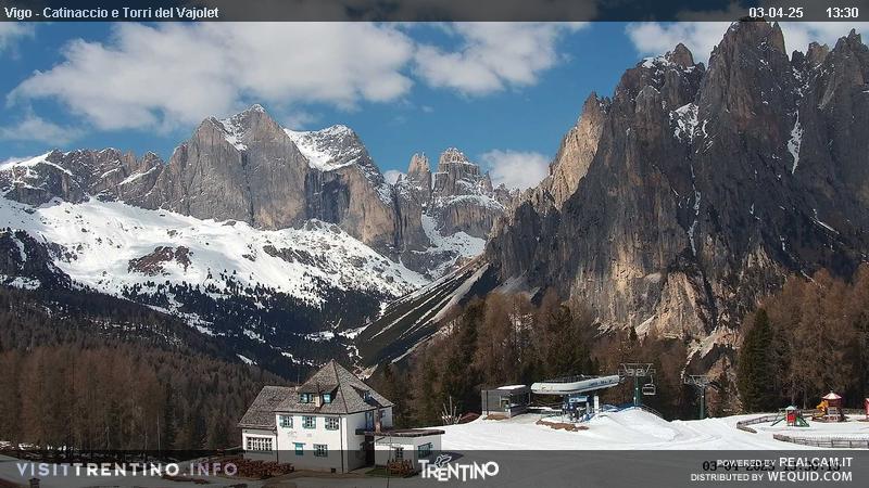 Webcam Vigo di Fassa - Catinaccio Rosengarten