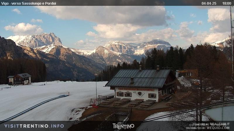 Webcam Vigo di Fassa - Catinaccio - Verso Sassolungo e Pordoi