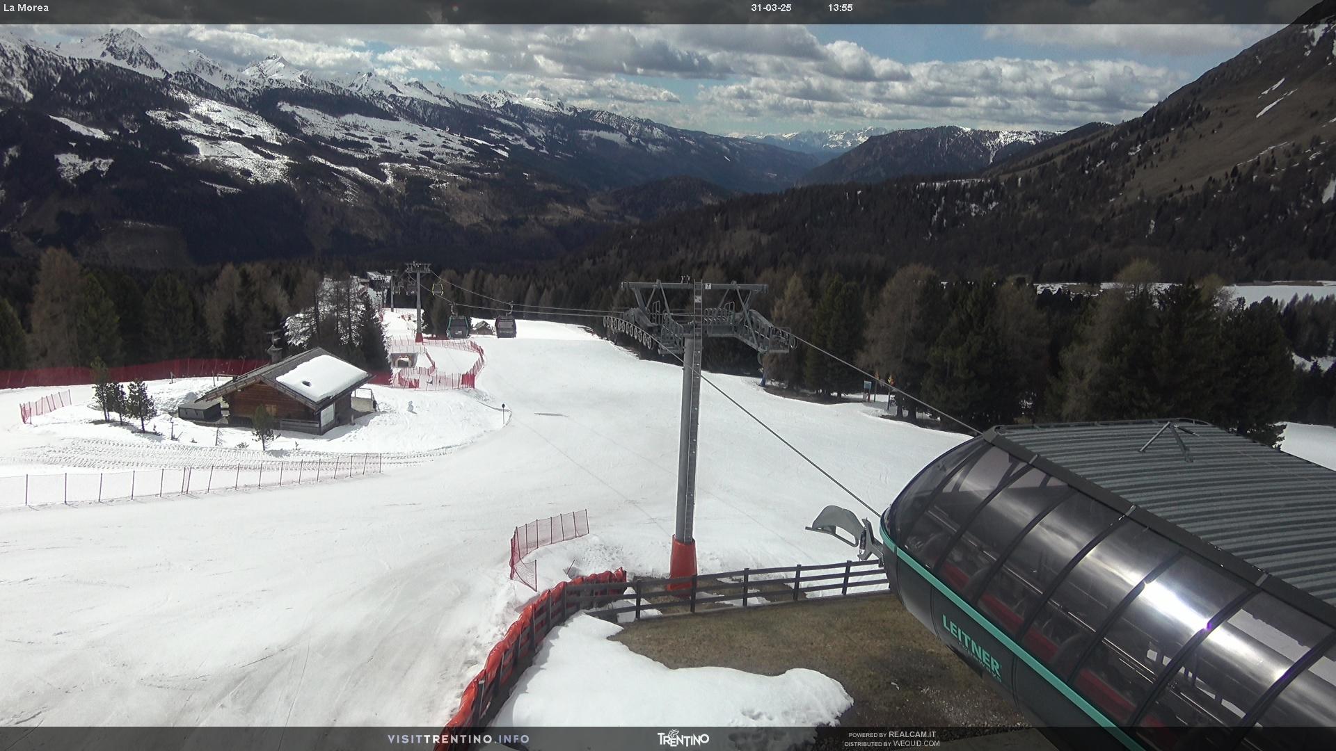 Alpe-Lusia Moena webcam - ski station Castelir, Morea Snowpark 1.550 m